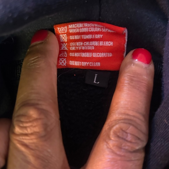 Supreme Box Logo Hoodie Black Red – Vintage Distressed Size Large - Picture 4 of 9